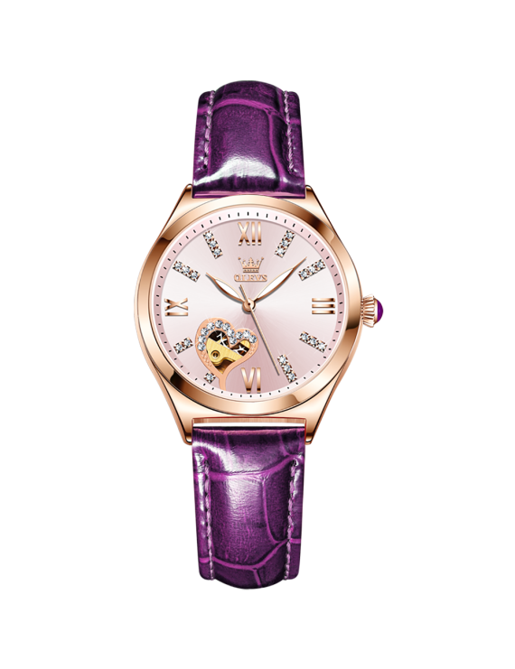 Stock OLEVS 6636  Fashion Luxury Mechanical Women Watch custom logo OEM 