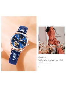 Stock OLEVS 6636  Fashion Luxury Mechanical Women Watch custom logo OEM 